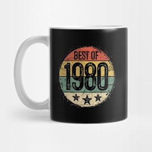 Circular Retro Best of 1980 40th Birthday Gift 40 Year Old Mug